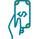 hand holding dollar icon