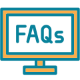 FAQ computer screen icon