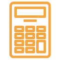 calculator orange icon