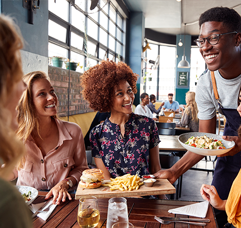 friends at a restaurant