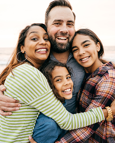 family hugging