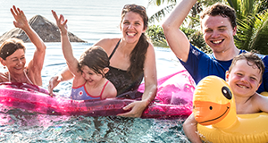 Family fun in pool