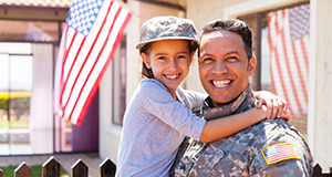 military personal being reunited with family