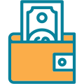 cash money in slot icon