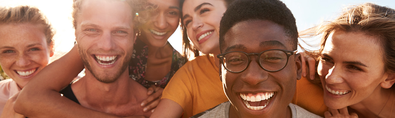 group of friends smiling