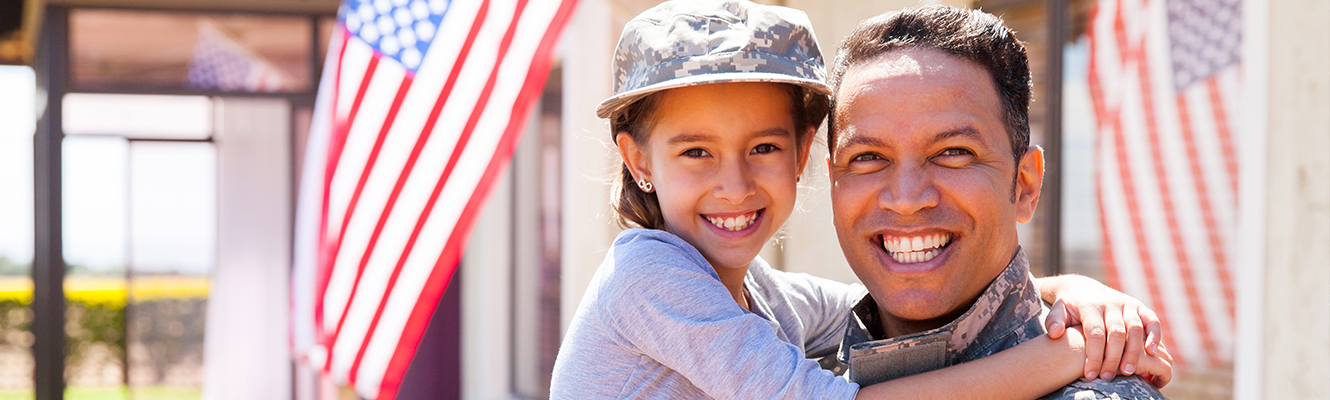 Military Personal being reunited with young daughter