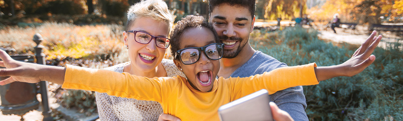 family doing a selfie