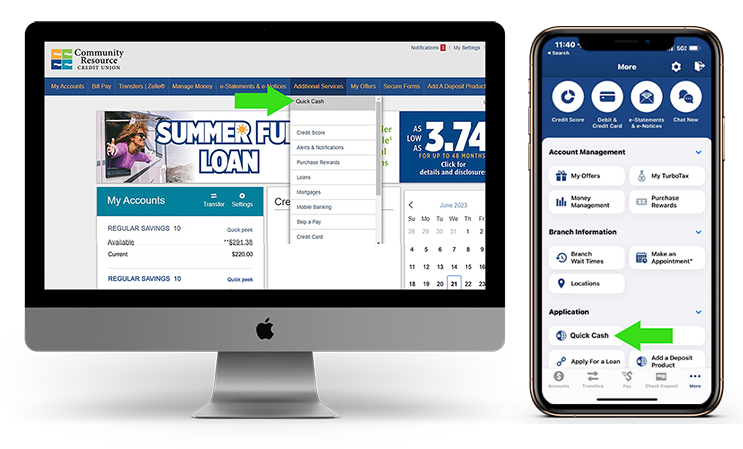 Online quick cash deals